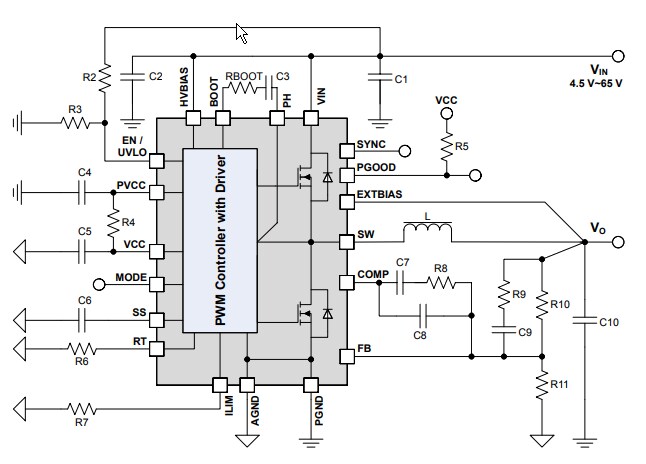 Application Circuit Diagram - onsemi FAN6500xx Switching Controllers